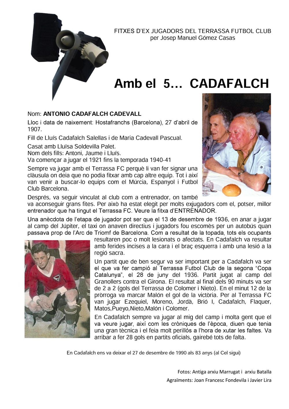 fitxa antonio cadafalch jugador
