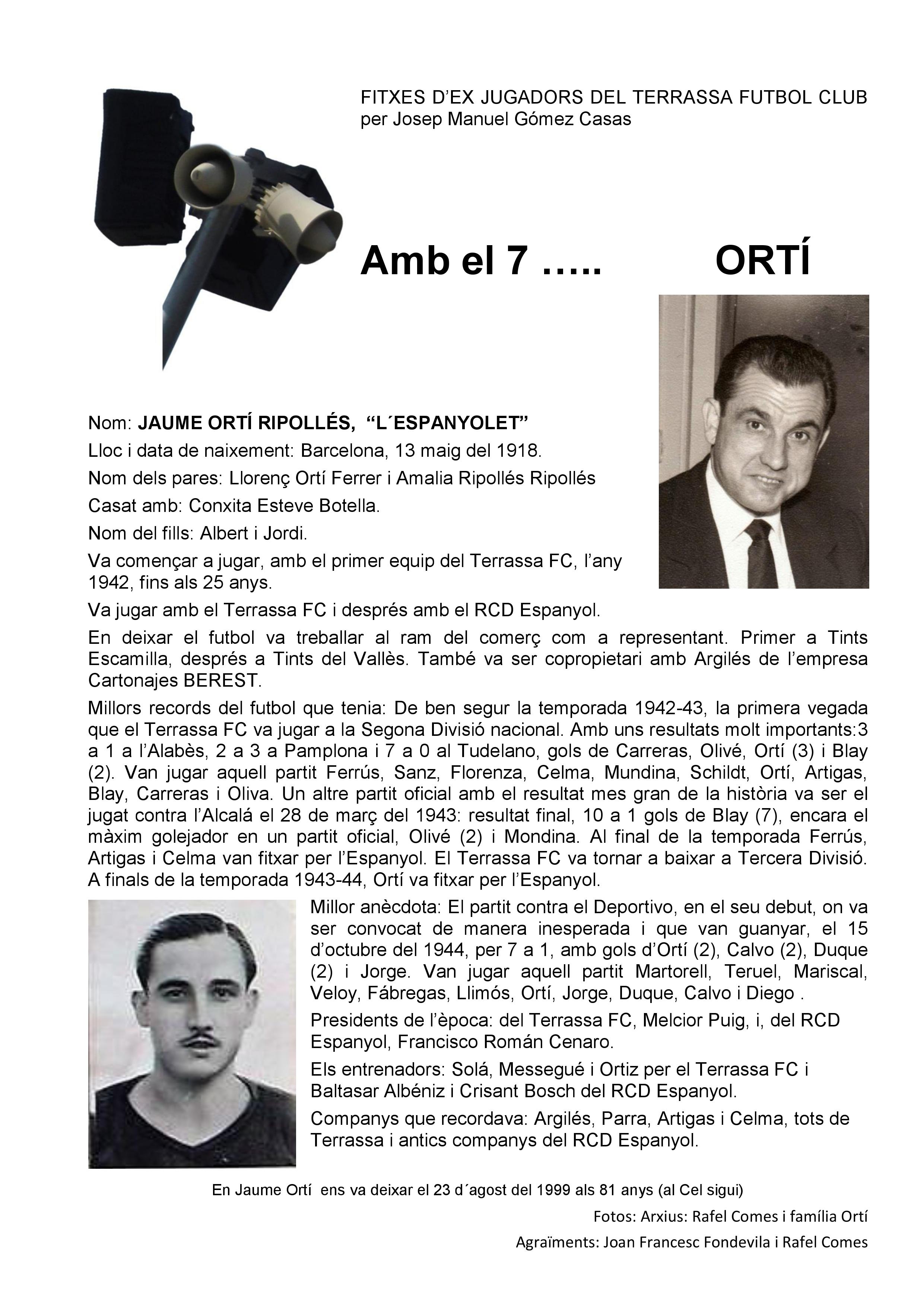 Fitxa Jaume Orti