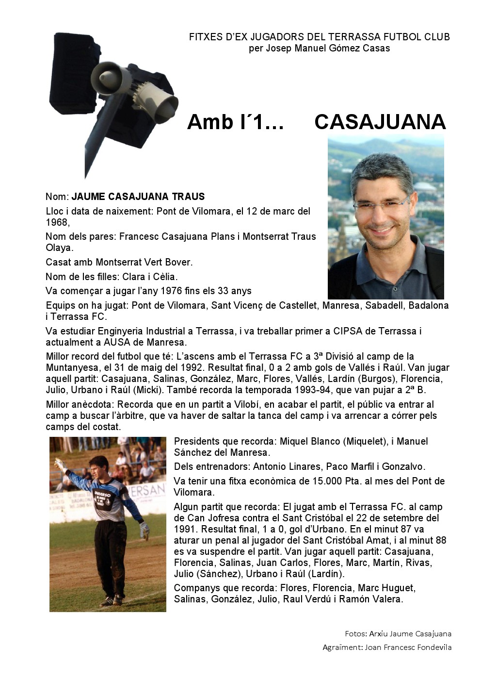 Fitxa Jaume Casajuana
