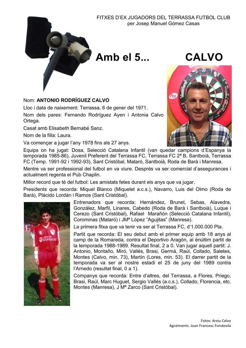 Fitxa Antonio Rodriguez Calvo
