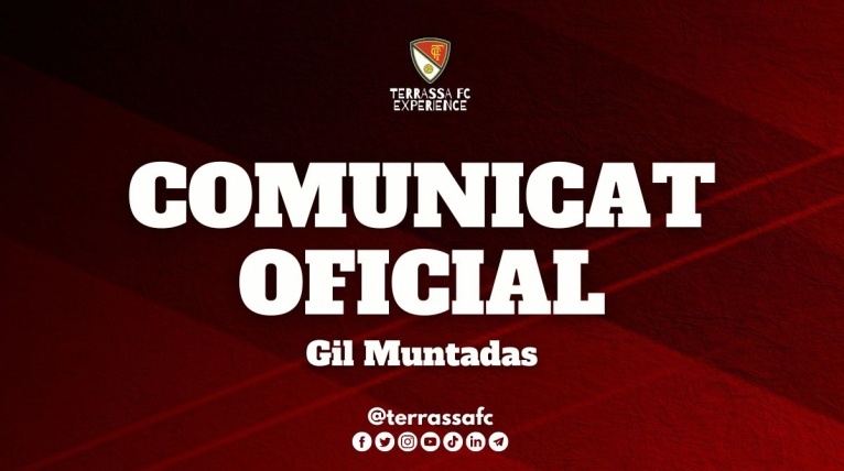 El Terrassa FC fitxa el migcampista Gil Muntadas de Primera Federació