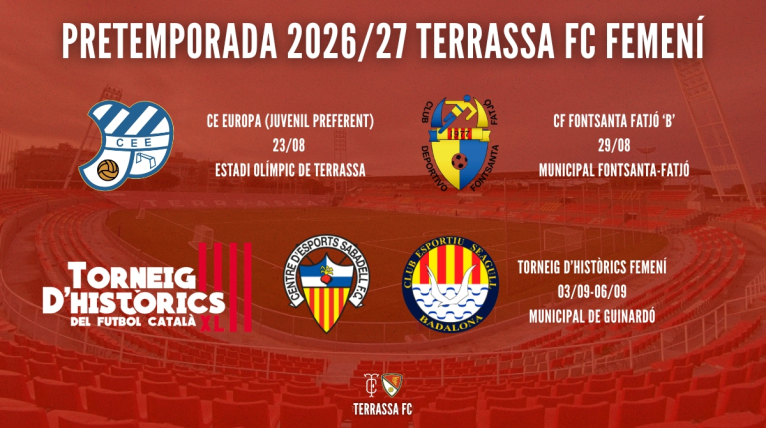 El Terrassa FC Femen&iacute; ja coneix la seva pretemporada