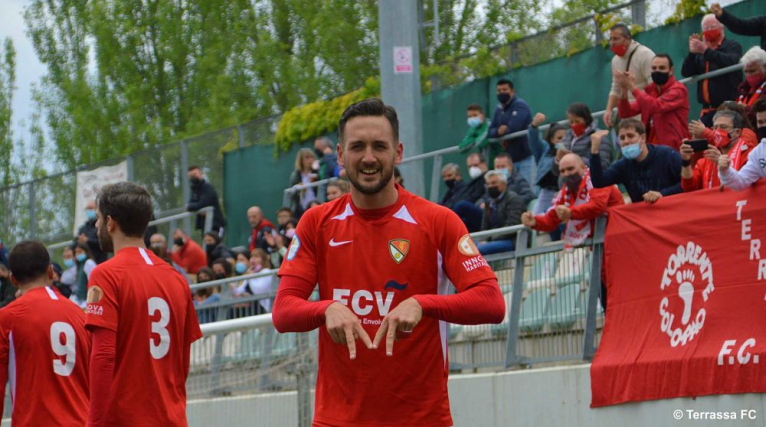 Àlex Fernández, amb 18 gols, creix al rànquing de golejadors del Terrassa FC