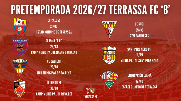 Definida la pretemporada del filial terrassista