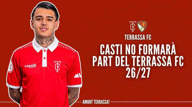Comunicat oficial: Casti no formar&agrave; part del Terrassa FC 26/27
