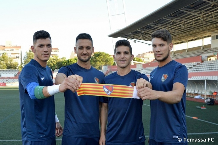 Ortega, Àlex Fernández, Guzmán i Ferreira, capitans del Terrassa FC 18/19