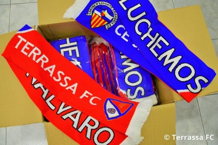 Bufanda solidaria Terrassa FC i CE Sabadell 