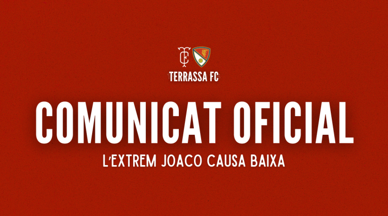 Comunicat oficial: Joaco causa baixa