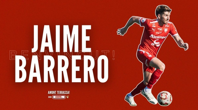 El migcampista Jaime Barrero, nou jugador del Terrassa FC
