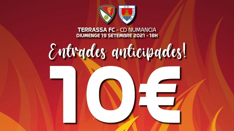 A la venda les 500 úniques entrades per al matx del Terrassa FC contra el CD Numancia