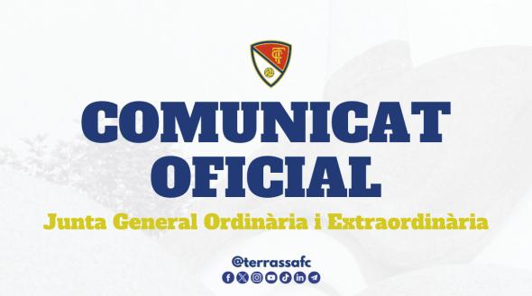 Comunicat oficial: Junta General Ordinària i Extraordinària del Terrassa FC