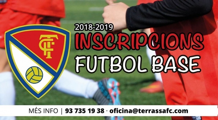 Obertes les inscripcions del futbol base del Terrassa FC de la temporada 2018-19