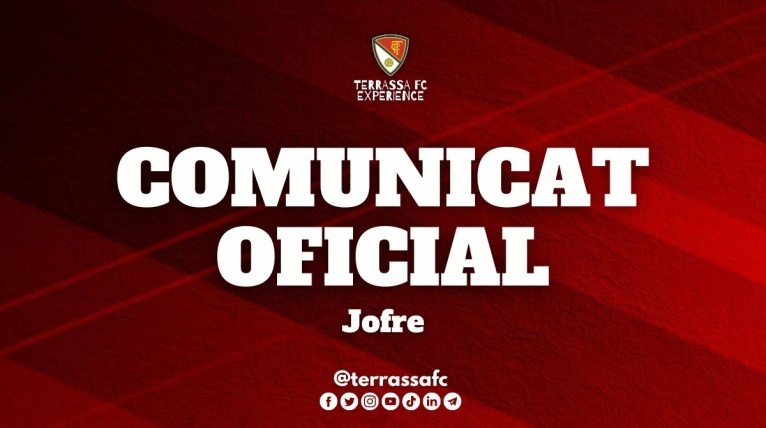 El migcampista Jofre, nou jugador del Terrassa FC