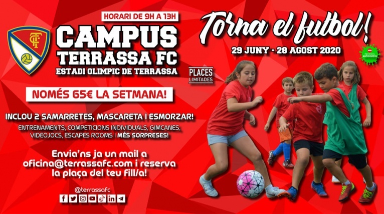 Obertes les inscripcions del Campus del Terrassa FC 2020!