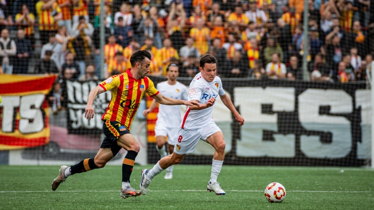 Derrota (3-1) del Terrassa FC contra la UE Sant Andreu a l'Estadi Narcís Sala