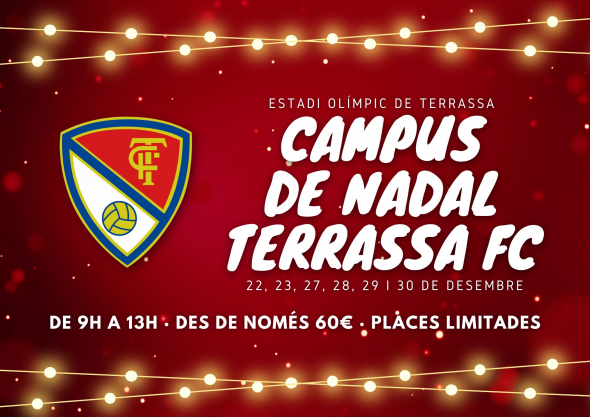 Obertes les inscripcions del Campus de Nadal 2022 del Terrassa FC!
