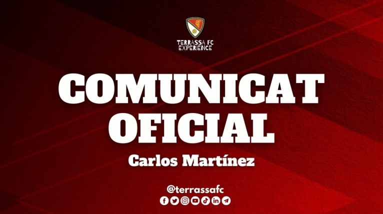 Carlos Mart&iacute;nez, baixa al Terrassa FC