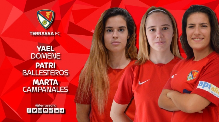 El Terrassa FC renova les terrassistes Yael Domene, Patri Ballesteros i Campa