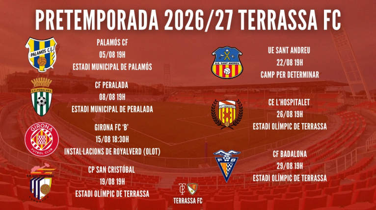 El CF Badalona completa la pretemporada 2026/27 del Terrassa FC