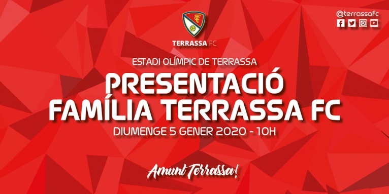 La presentació dels equips del futbol base del Terrassa FC serà el 5 de gener