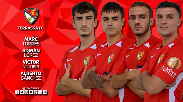 Marc Torres, Adri&aacute;n L&oacute;pez, V&iacute;ctor Molina, Alberto S&aacute;nchez i Abel S&aacute;nchez signen contracte amb el Terrassa FC