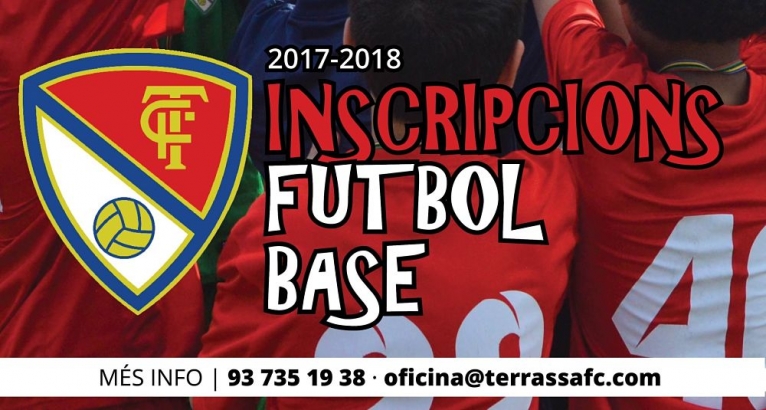 Obertes les inscripcions del futbol base del Terrassa FC de la temporada 2017-18