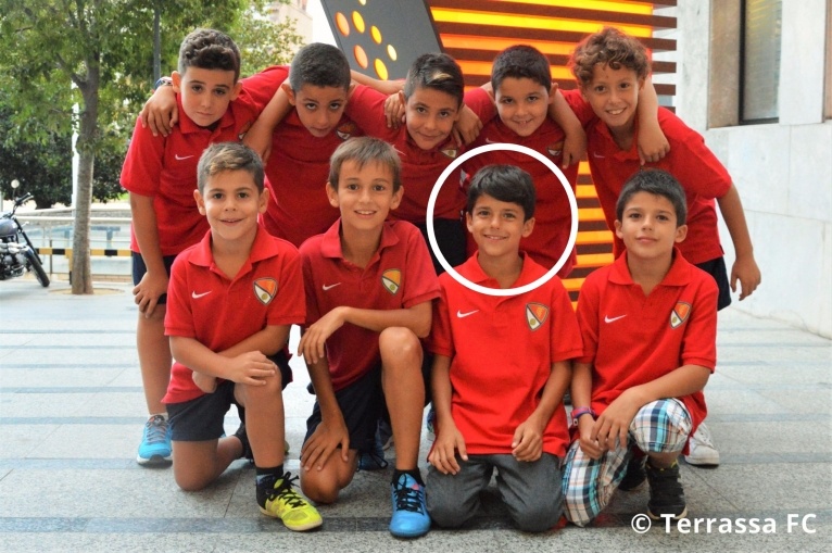El jugador del Benjamí A del Terrassa FC Pol López jugarà al Barça