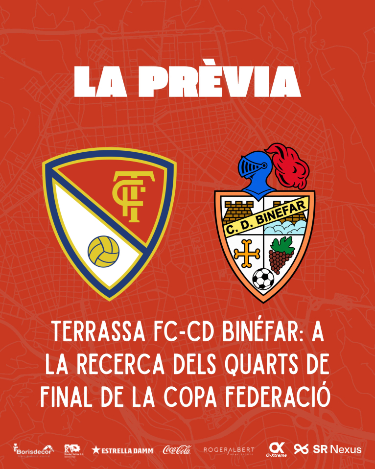 Terrassa FC-Bin&egrave;far: a la recerca dels quarts de final de la Copa Federaci&oacute; 