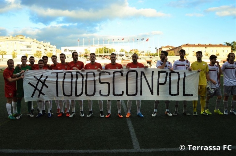El Terrassa FC se suma a la campanya #TodosConPol